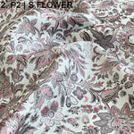 p2 color tone silver flower printed lambskins leather 