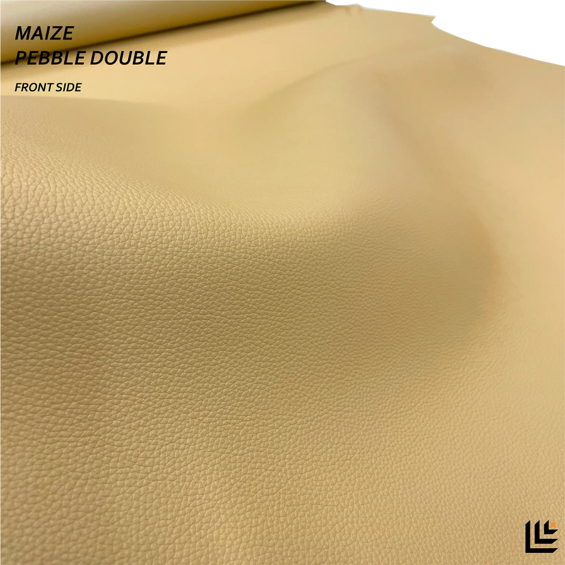 Maize Pebble Double - Italy Pebble/Smooth Leather Side ~24 FT2+