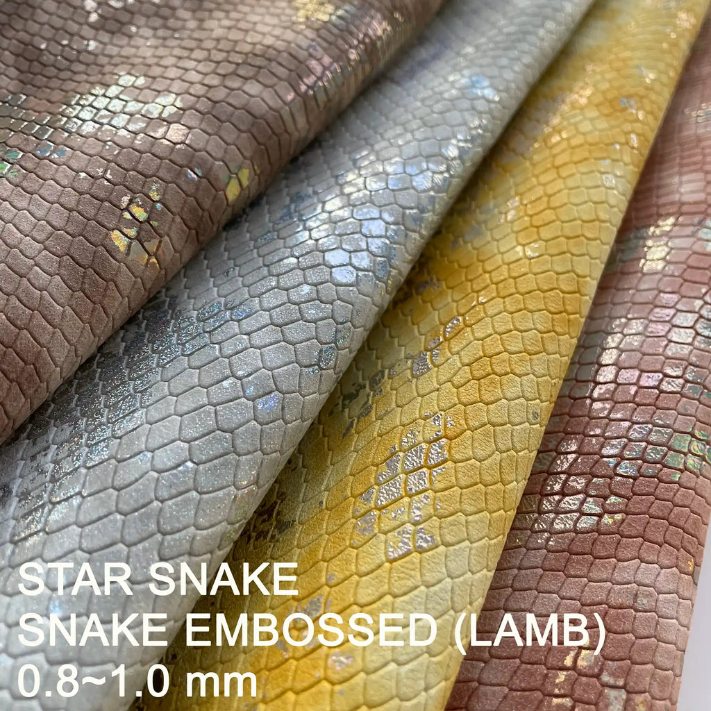 starsnake title snake embossed with foiled soft lambskins leather