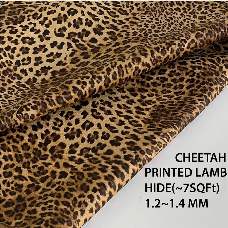 CHEETAH Leather Collection ( LAMB SKINS) | Full Hide ( 7 ~10 SqFt CHEETAH Leather Collection ( LAMB SKINS) | Full Hide ( 7 ~10 SqFt