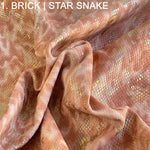 brick color tone starsnake foiled soft lambskins leather 