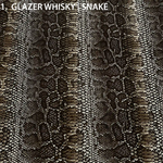 glazer whisky color tone laminated snake print lambskins leather 