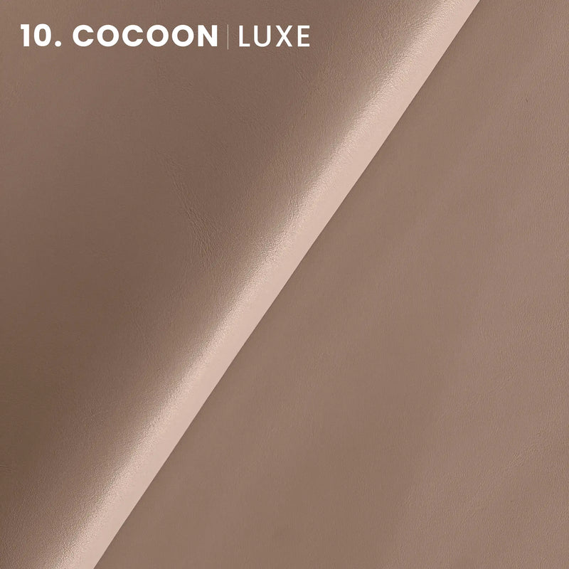 cocoon luxe neutral color tone full grain (highest grade) bovine cow leather semi-aniline slightly satin almost matte chrome tanned leather hide for leather goods