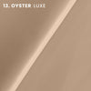 oyster luxe neutral color tone full grain (highest grade) bovine cow leather semi-aniline slightly satin almost matte chrome tanned leather hide for leather goods