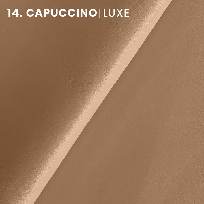 capuccino luxe neutral color tone full grain (highest grade) bovine cow leather semi-aniline slightly satin almost matte chrome tanned leather hide for leather goods