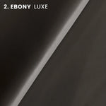 ebony luxe neutral color tone full grain (highest grade) bovine cow leather semi-aniline slightly satin almost matte chrome tanned leather hide for leather goods