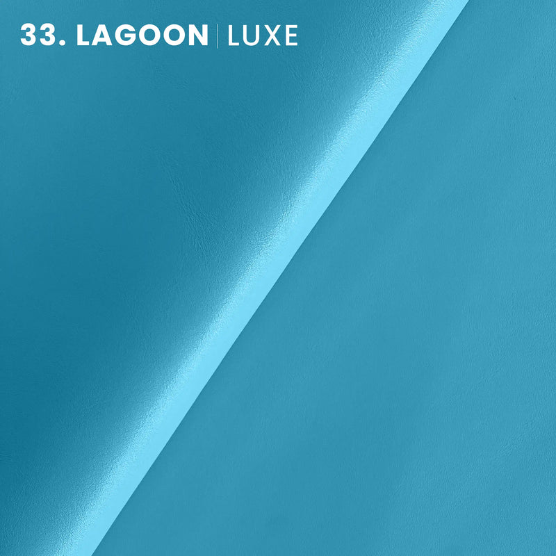 lagoon color tone luxe full grain (highest grade) bovine cow leather semi-aniline, slightly satin, almost matte chrome tanned soft leather hide best for leather goods