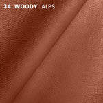 woody color tone pigmented alps shrunk pebble embossed cow leather hide