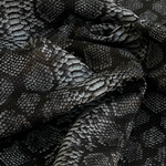 rizzy black color tone laminated snake print lambskins leather texture