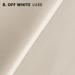 off white luxe neutral color tone full grain (highest grade) bovine cow leather semi-aniline slightly satin almost matte chrome tanned leather hide for leather goods