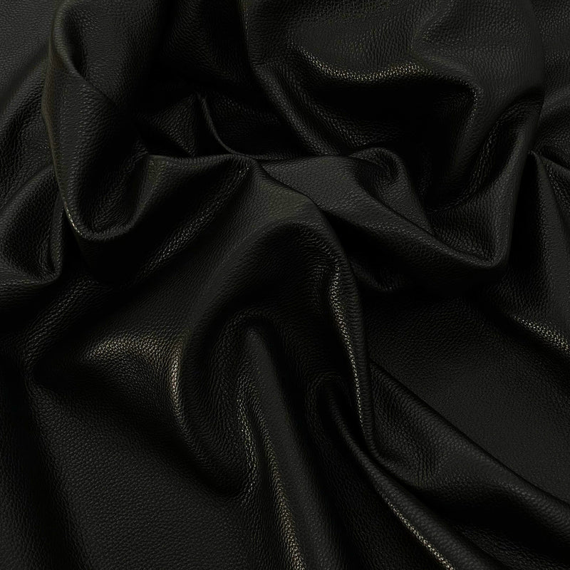 Black ALPS Leather | Italian Pebble Grain Leather | In-Stock