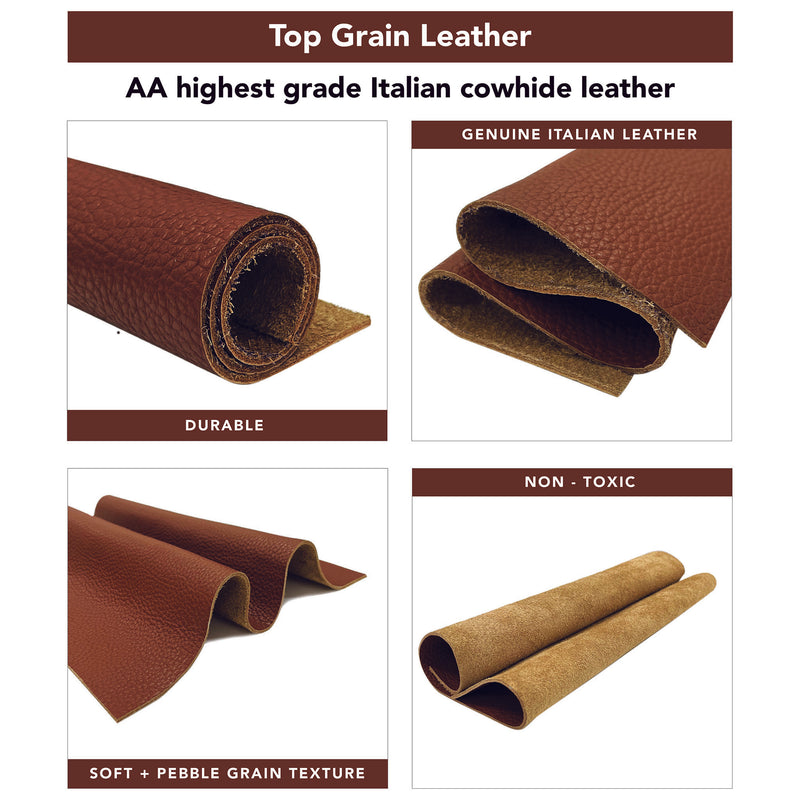 Pebble Leather Panels 12x12 | In-Stock 12 Colors Ready to Ship!