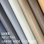 Luxe neutral color tones full grain (highest grade) bovine cow leather semi-aniline slightly satin almost matte large leather hide 21+ square feet