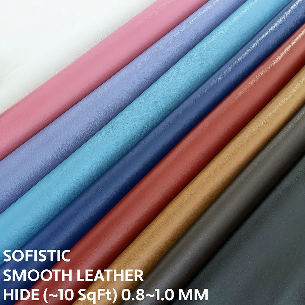 sophistic smooth leather hide lamb leather multiple color options