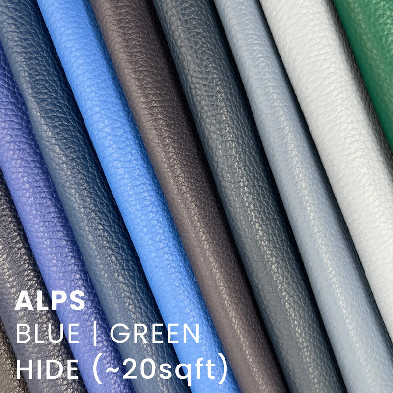 2. ALPS Leather Collection 30 Colors | Italian Pebble Grain Leather Side 22-25 SqFt | In-Stock