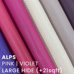 Alps pink violet color tone leather large hide 21+ square feet
